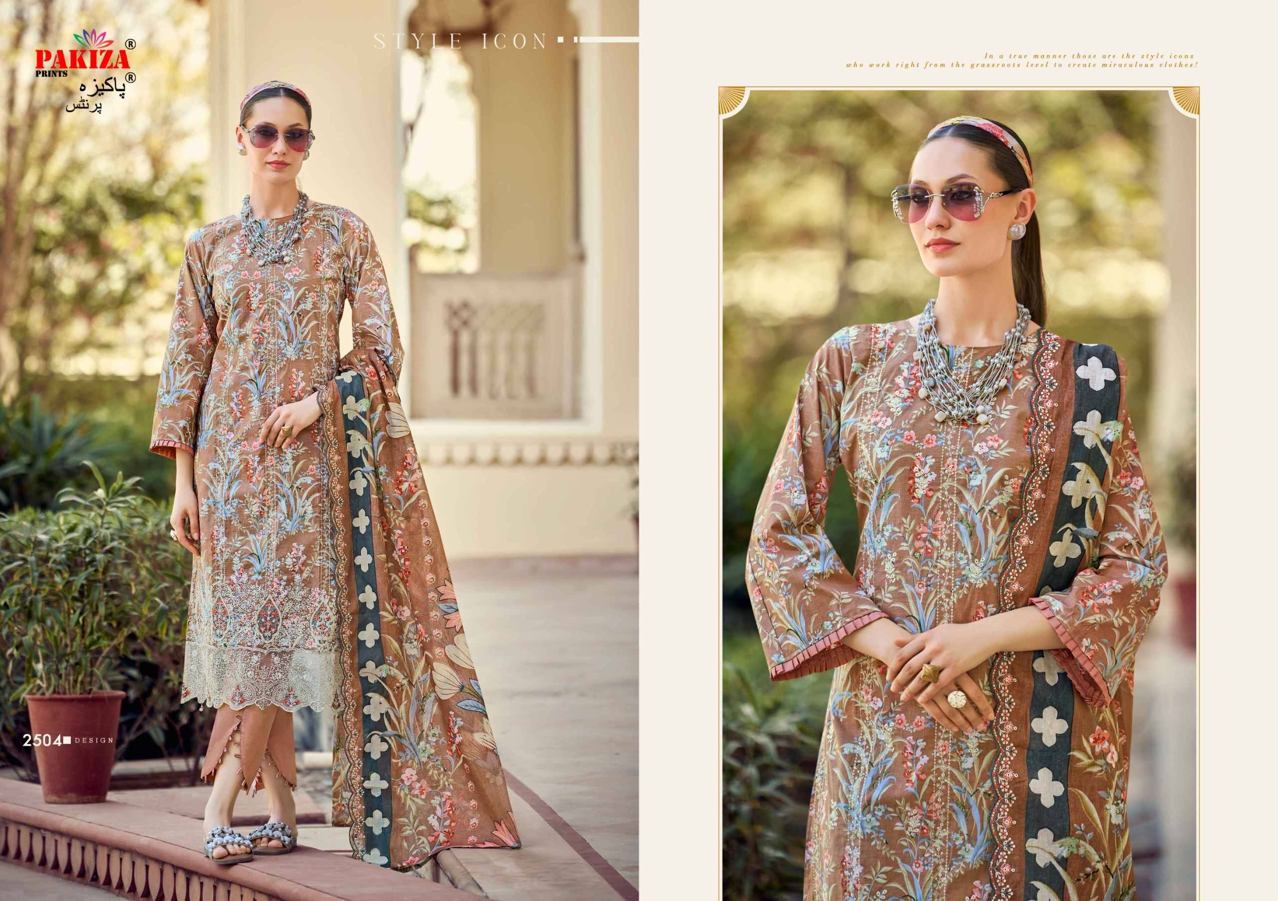 HAYA Vol.25 BY PAKIZA 2501 TO 2510 Series Beautiful Festive Suits Stylish Fancy Colorful Casual Wear & Ethnic Wear Cotton Cambric Lawn Print Dresses At Wholesale Price